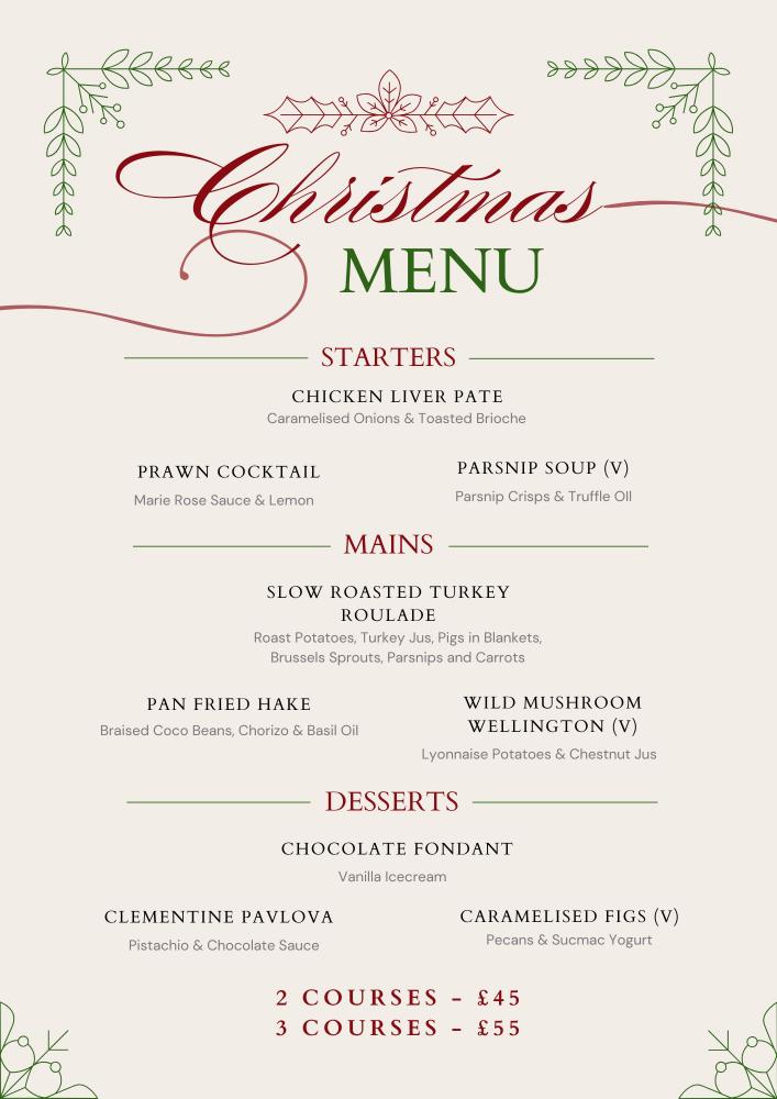 Set Christmas Menu